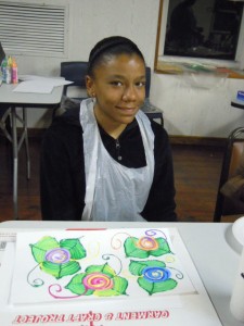 Texture painting student