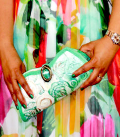 custom painted handbag